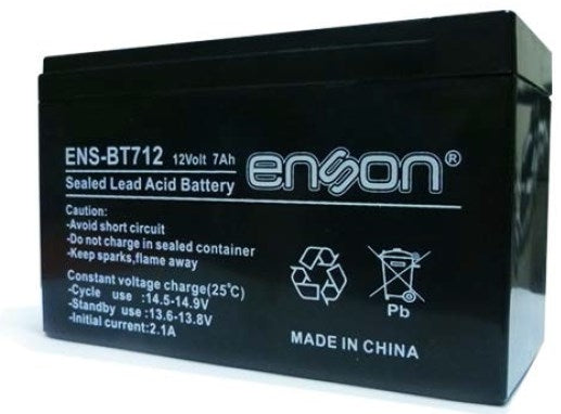 Batería De Respaldo 12V 7A Enson Ens-Bt712 Negro