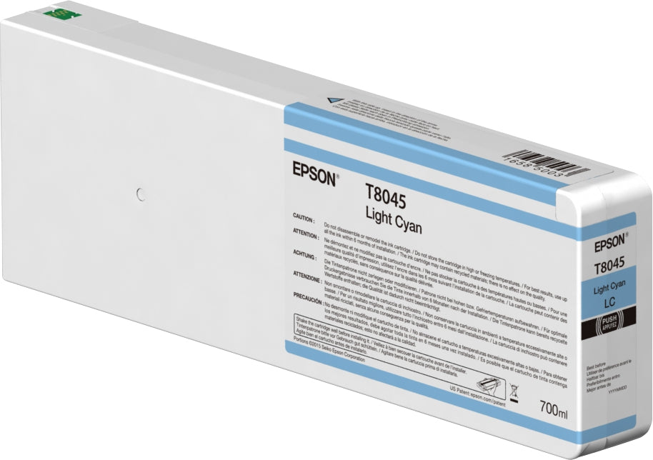 Cartucho Epson Modelo T804 Cyan Light, Para Sure Color P7000/P9000 700 Ml