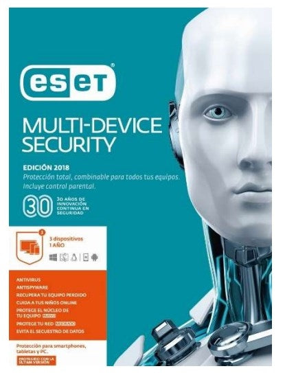 Antivirus Eset Multidevice Security Security, 3 Licencias, 1 Año(S), Caja