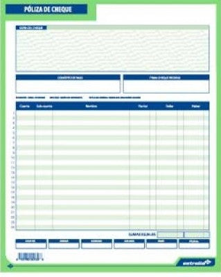 Block Pol. Cheque T/C 25 Juegos Estrella 0139 Póliza De Tamaño Carta 50 Hojas