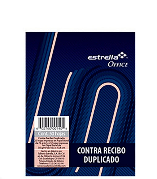 Contrarecibo Duplicado 50 Hojas Estrella 0140