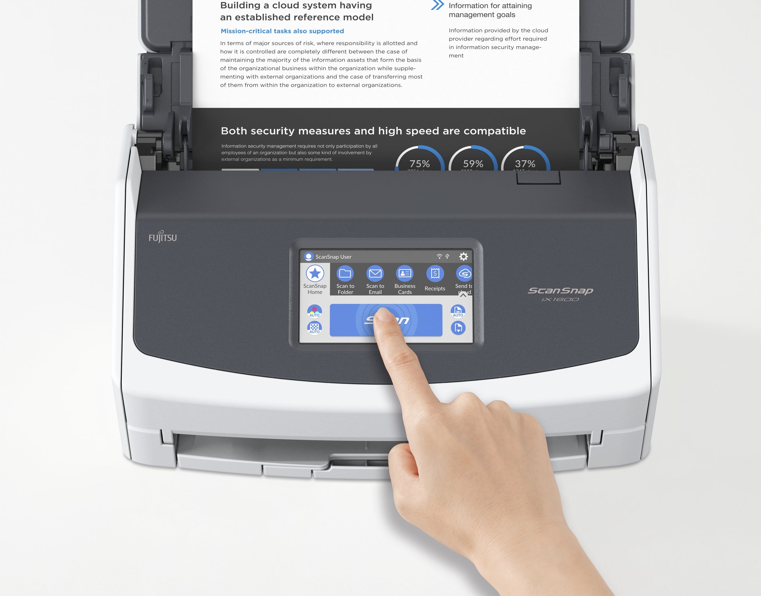 Scanner Fujitsu Ix1600 Adf 40 Ppm