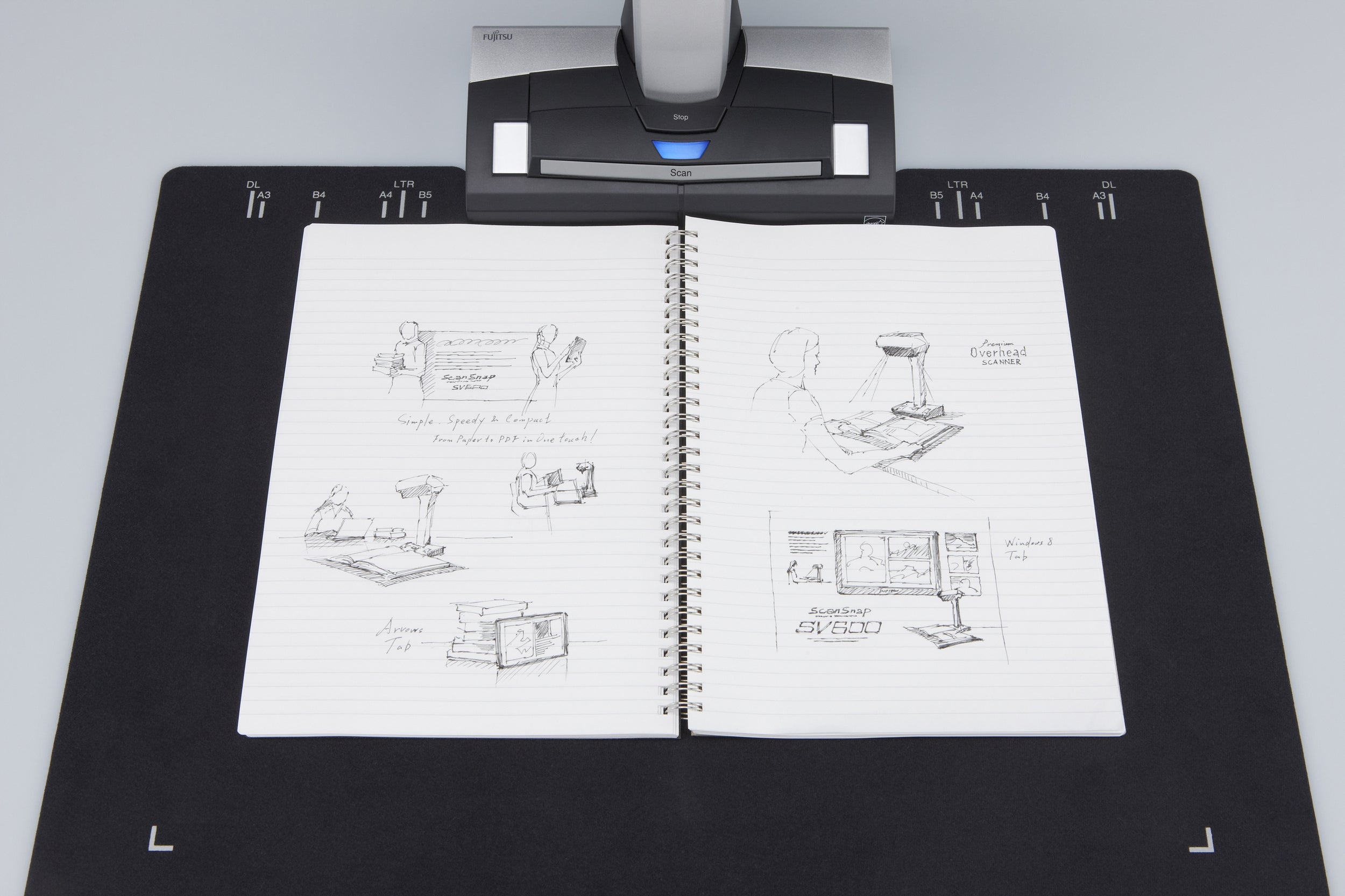 Escáner De Imágenes Fujitsu Sv600 400 X 300 Mm Sistema Elevado Ccd