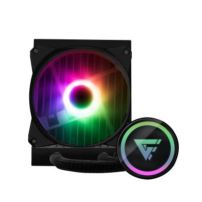 Enfriamiento Liquido Game Factor Lqg500-Bk 120Mm Rgb 150W Fan Negro