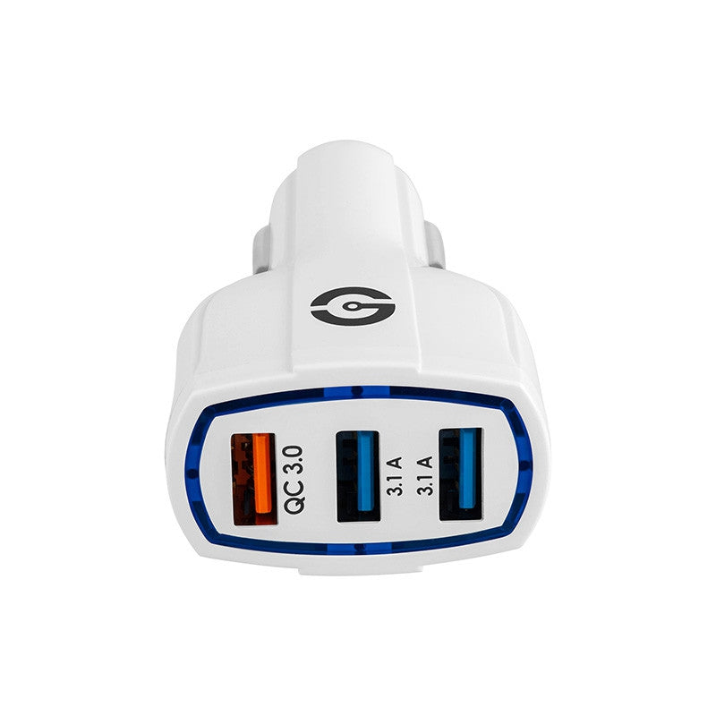 Cargador Para Coche Getttech Gcc-30Fc-01 Blanco Auto