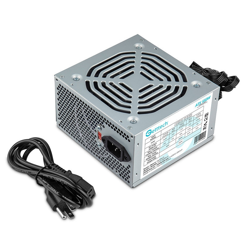 Fuente De Poder Getttech Gfs-55020-01 Power Supply 550W 100 Vca-220Vca 50Hz-60Hz Sku: