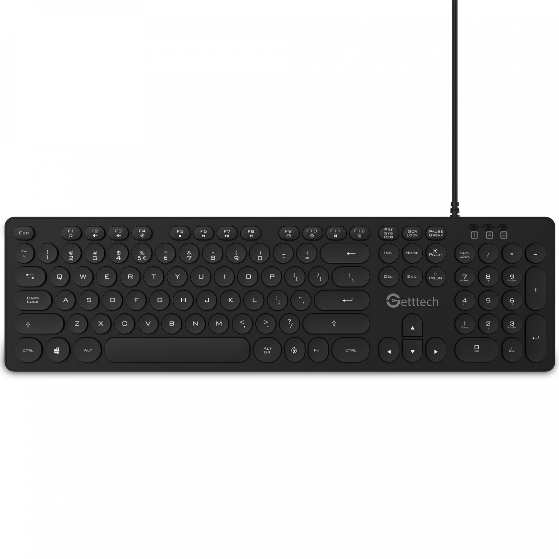 Teclado Getttech Gti-28201G Ignite Backlight Usb Gris 105 Tec  Español