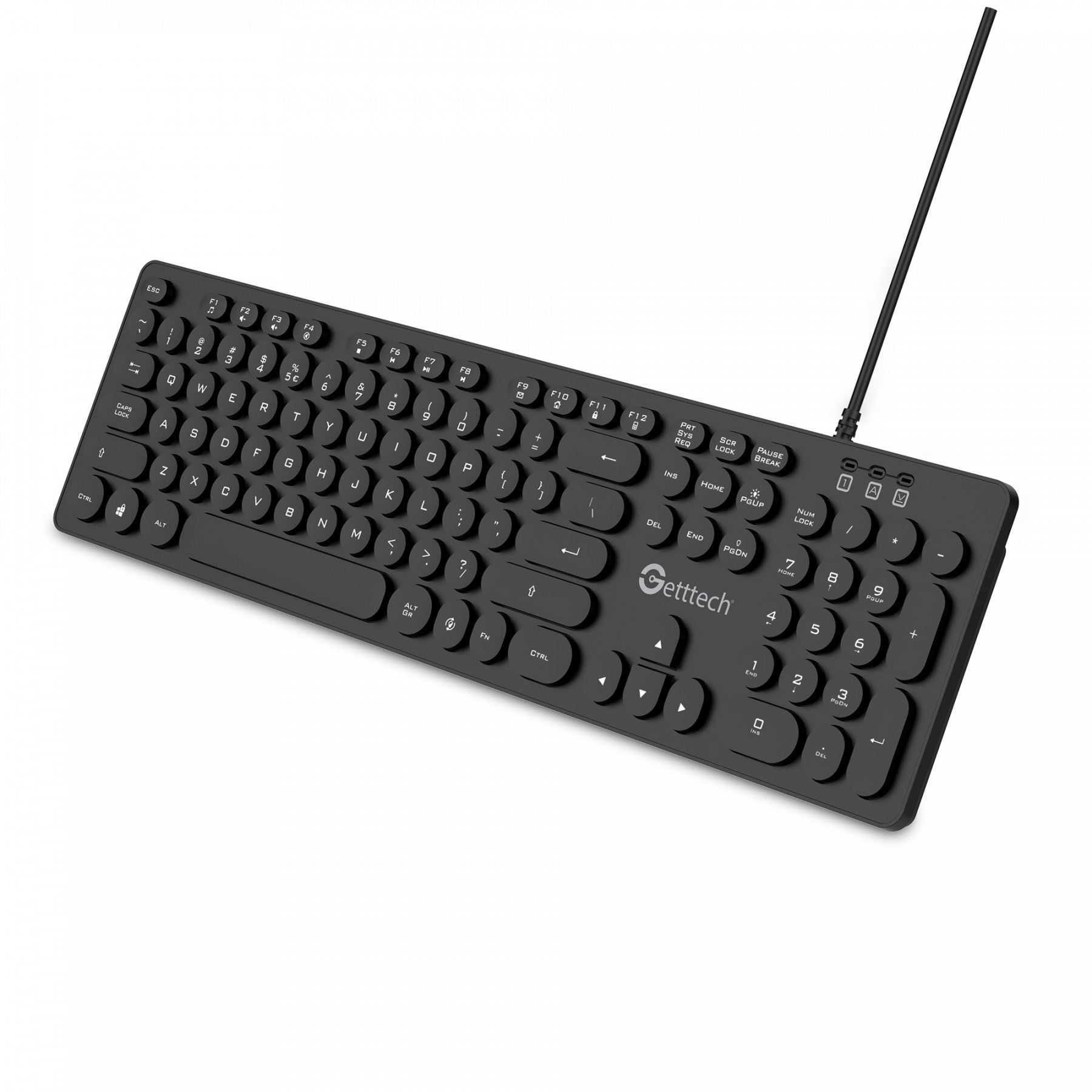 Teclado Getttech Gti-28201G Ignite Backlight Usb Gris 105 Tec  Español