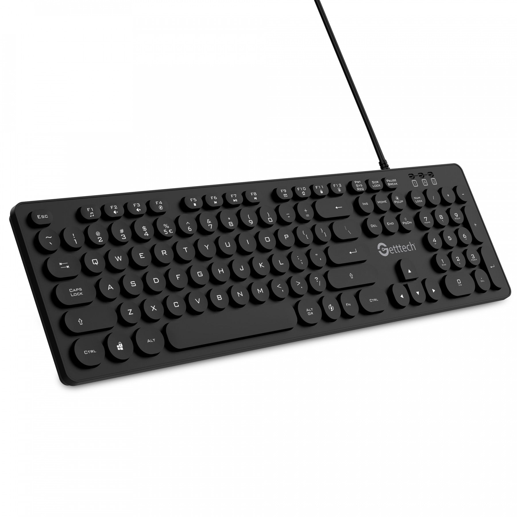 Teclado Getttech Gti-28201G Ignite Backlight Usb Gris 105 Tec  Español