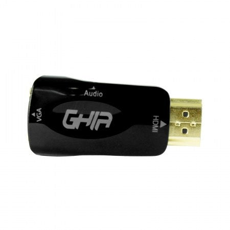 Adaptador Ghia Conversor De Video Hdmi Macho A Vga Hembra Con Audio