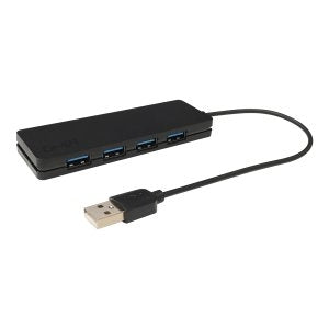 Adaptador Multipuerto Ghia Hub Usb 2.0 De 4 Puertos Color Negro