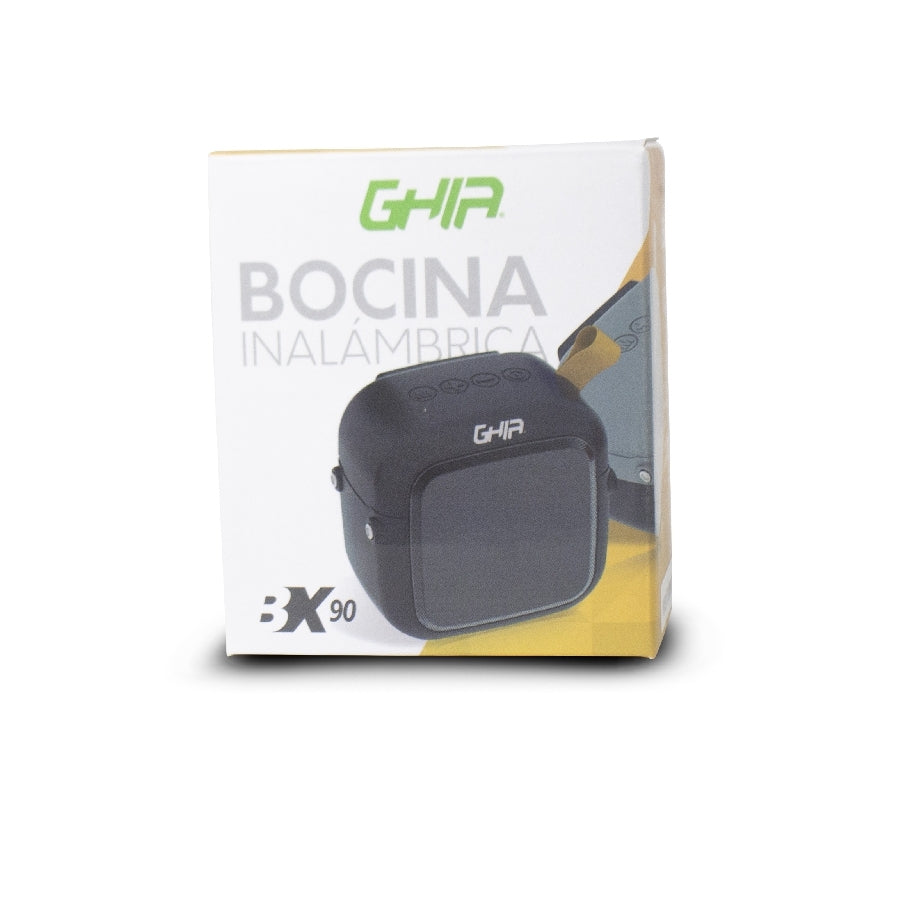 Bocina Bluetooth Bx90 Ghia Negra 3W Aux/Sd Card/Manos Libres/Bt/Tws/Radio Fm