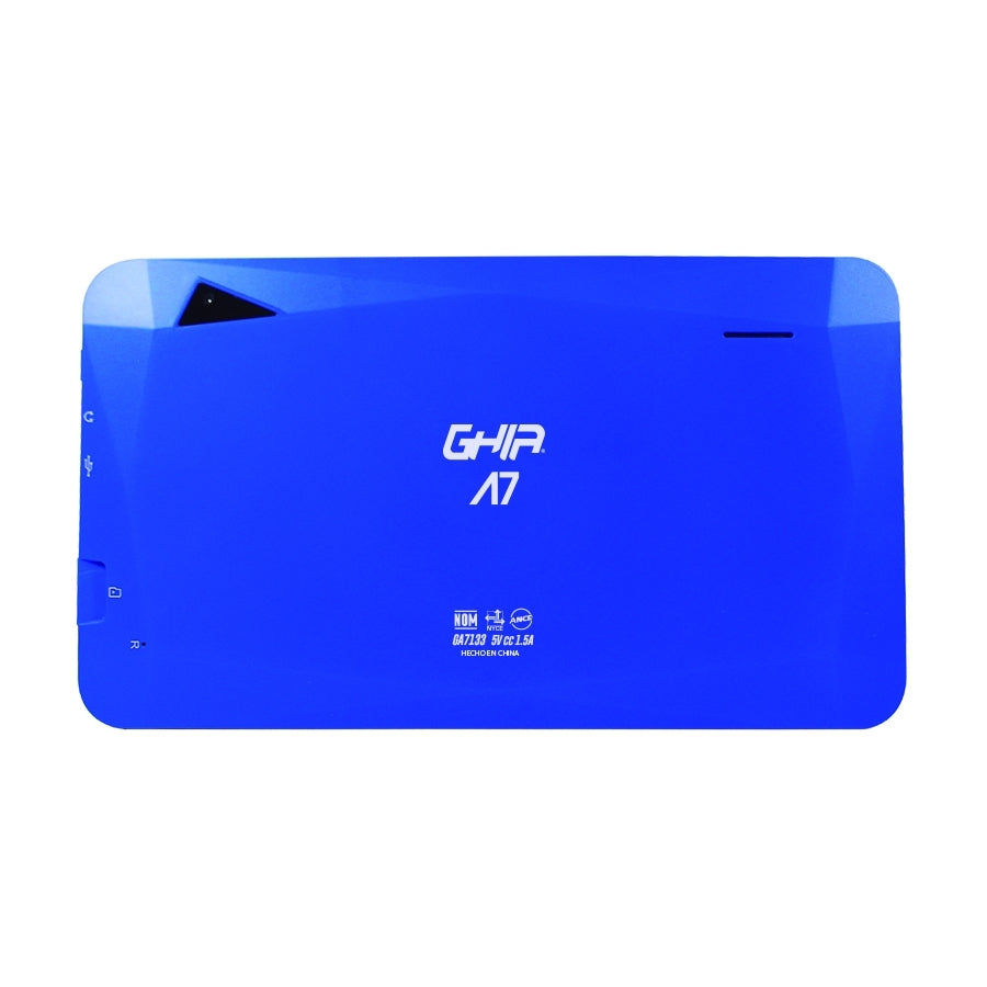 Tablet Ghia A7 Wifi/A133 Quadcore/Wifi/Bt/1Gb/16Gb/0.3Mp2Mp/2100Mah/Android 11 Go Edition/Azul