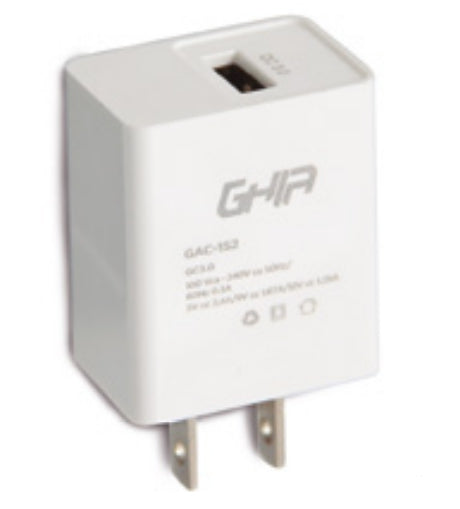 Cargador De Pared Ghia Con 1 Salida Usb 3.0 Carga Rapida Quick Charge