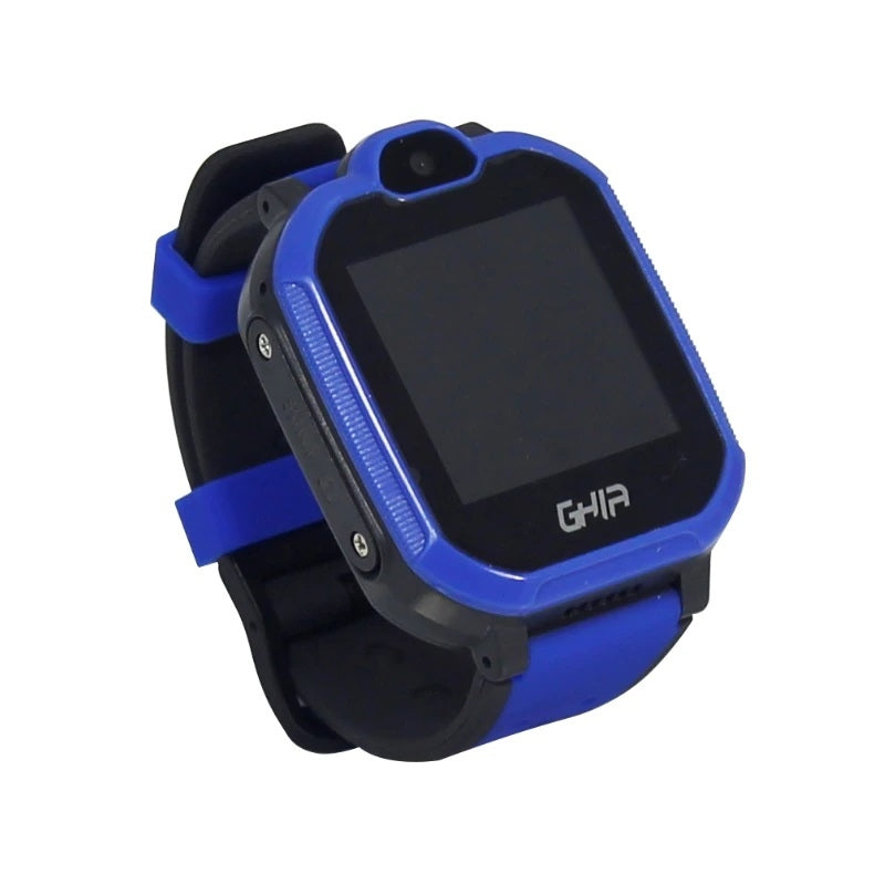 Ghia Smart Watch Kids 4G Azul-Negro/ 1.44 Pulgadas Touch Con Linterna Y Camara/Sim Card 3G-4G