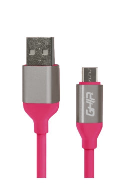 Cable Micro Usb Ghia 1M Color Rosa