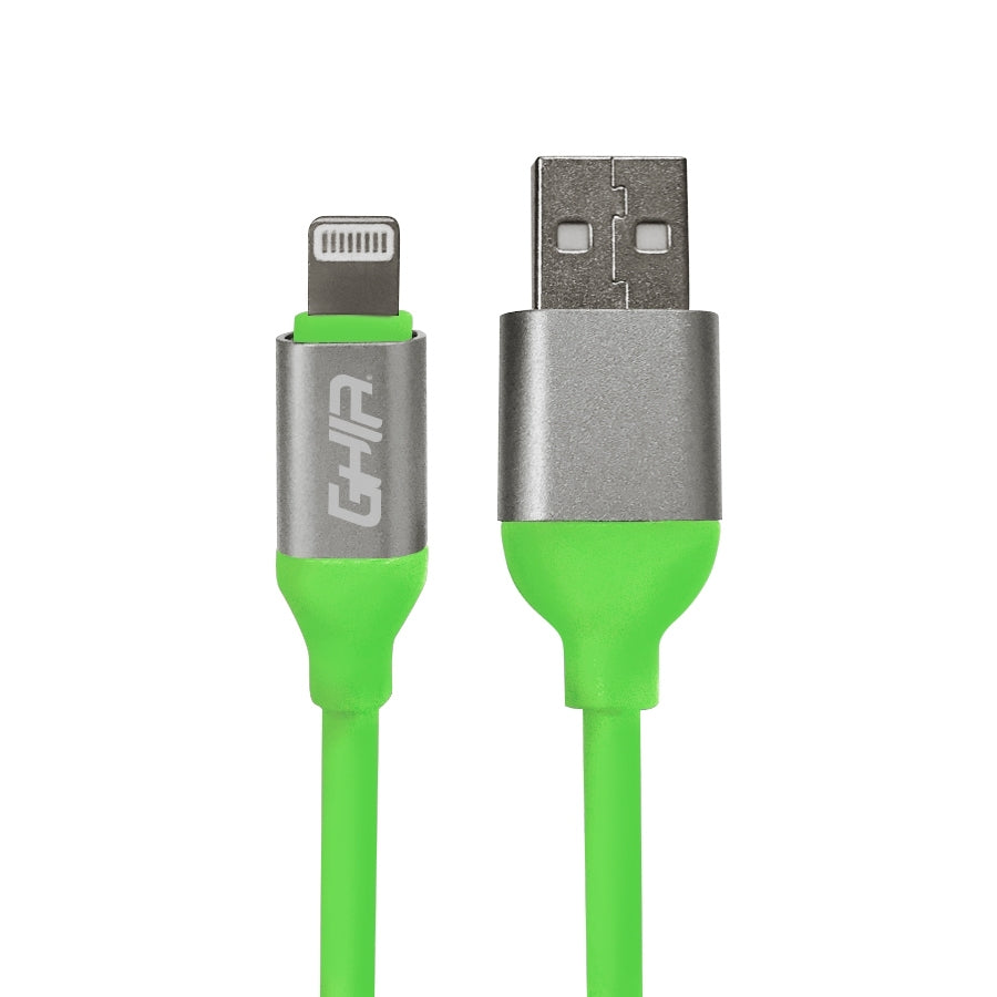 Cable Usb Tipo Lightning Ghia 1M Color Verde