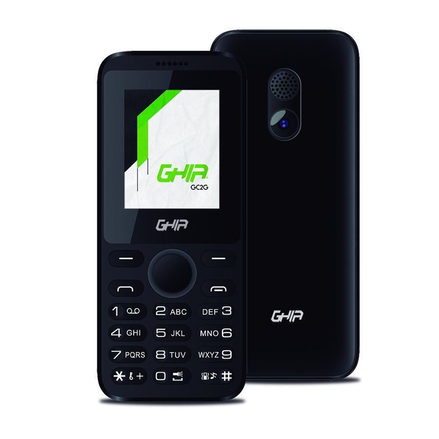 Ghia Telefono Celular 2G / Quadband / Pantalla 1.77In / Single Core / 32Mb32Mb / Cam 0.08Mp/ Bateria 600Mah/ Radio Fm/ Negro Con Gris