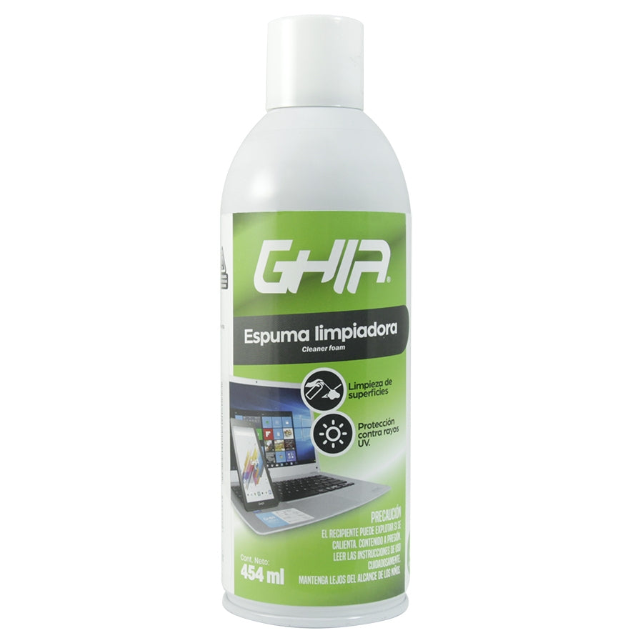 Espuma Limpiadora Ghia 454Ml Para Equipos Y Perifericos