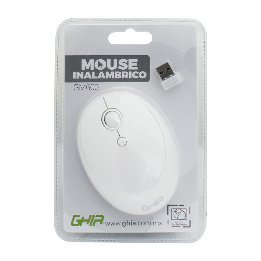 Mouse Inalambrico Gm600B Ghia Color Blanco