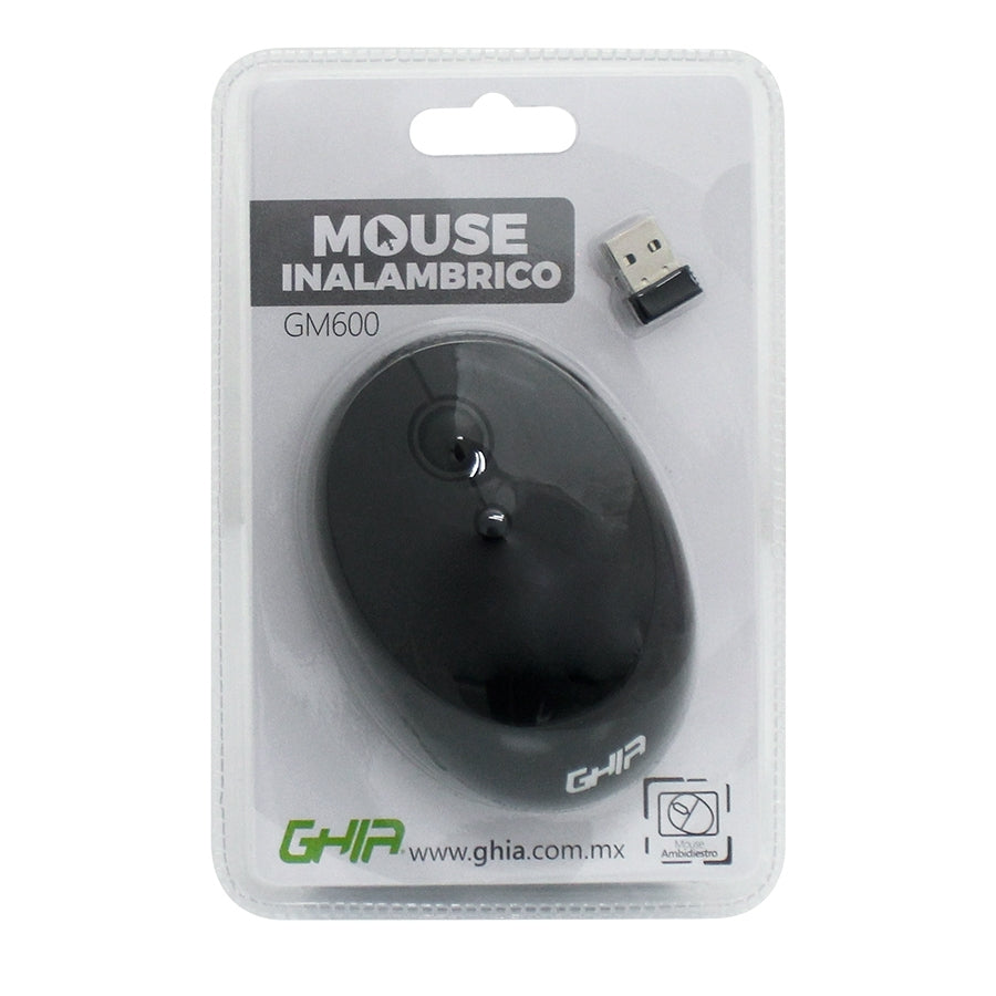 Mouse Inalambrico Gm600N Ghia Color Negro