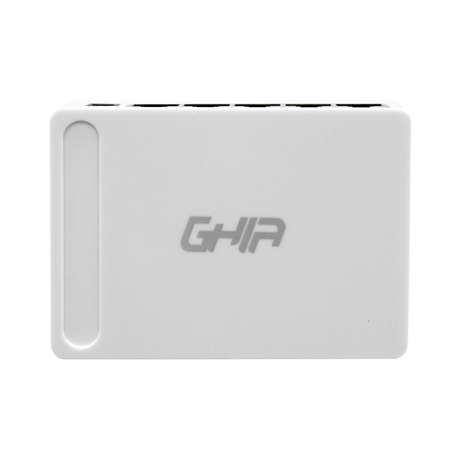 Switch Ghia 5 Puertos Rj45 10/100/1000 Mbps No Administrable Auto Mdi/Mdix Half Full Duplex // Gigabit