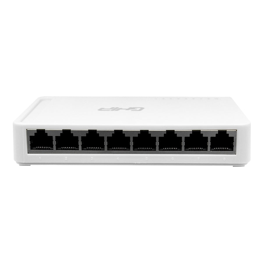 Switch Ghia 8 Puertos Rj45 10/100/1000 Mbps No Administrable Auto Mdi/Mdix Half Full Duplex // Gigabit