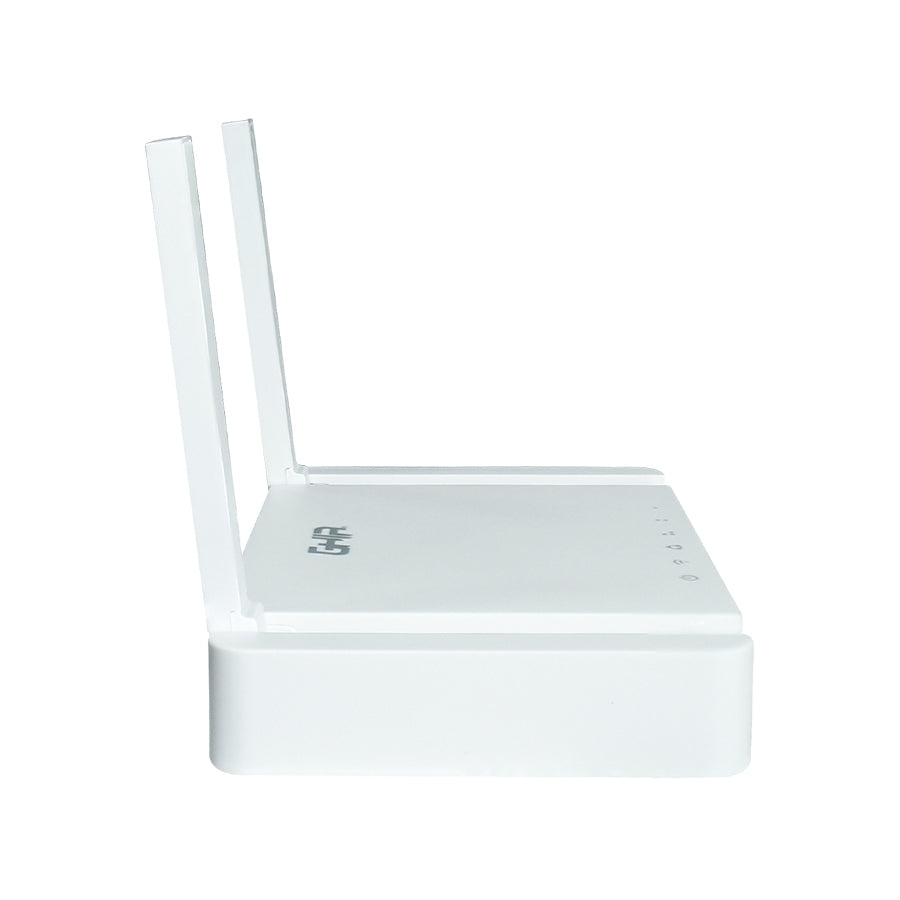 Router Inalambrico Ghia Compacto 300Mbps 802.11N/G/B Multimodo Access Point Repetidor Wisp 3 Puertos Lan 10/100 1 Puerto Wan 10/100 2 Antenas Fijas Externas 5Dbi