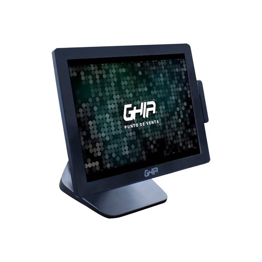 Terminal Pos Punto De Venta Ghia 15 Pulg Touchscreen/Lector De Banda Magnetica/J1900/120Gb Almacenamiento/4Gb Ram/Windows 10 Pro