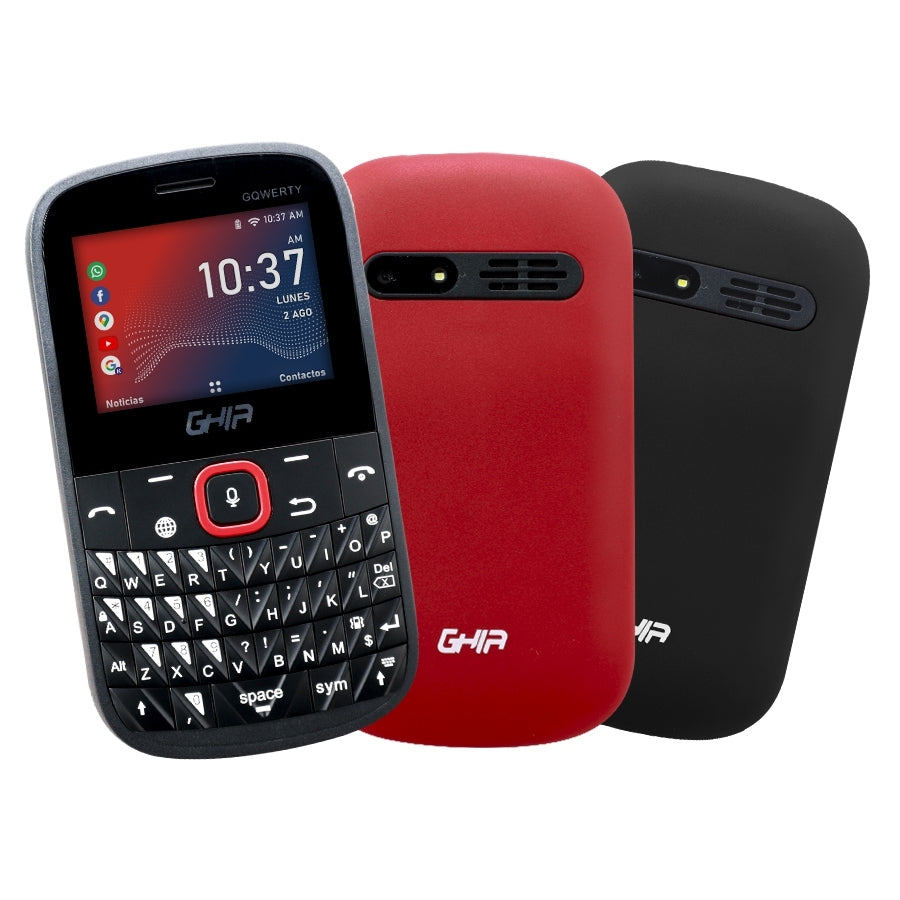 Ghia Smart Feature Phone 3G Gqwerty/ Kaios / 2.31 Pulg / Dual Core / Dualsim / 512Mb 4Gb / Wifi / Bt