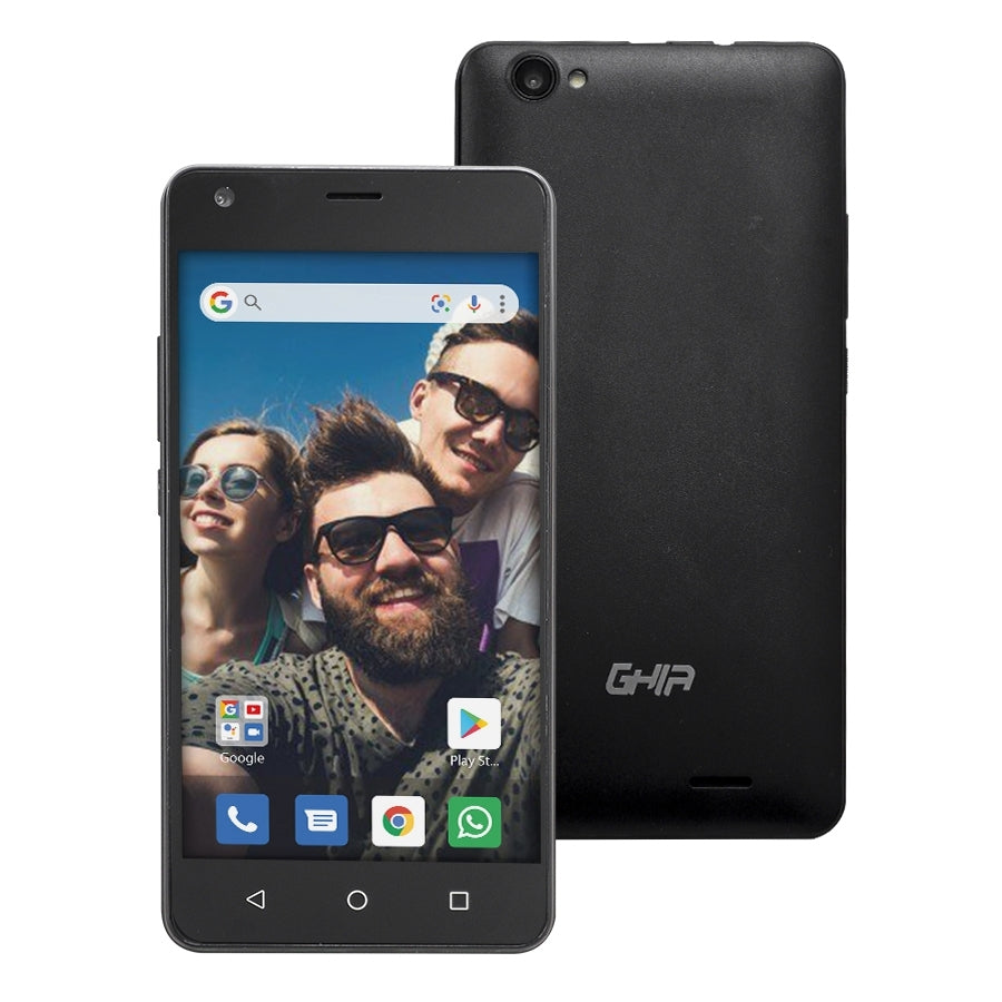 Ghia Smartphone 3G/ 5 Pulg /Android Go 11 / Camara Frontal 2 M/ Camara Trasera 5M/ 1Gb 8Gb / Wifi / Bt / Negro