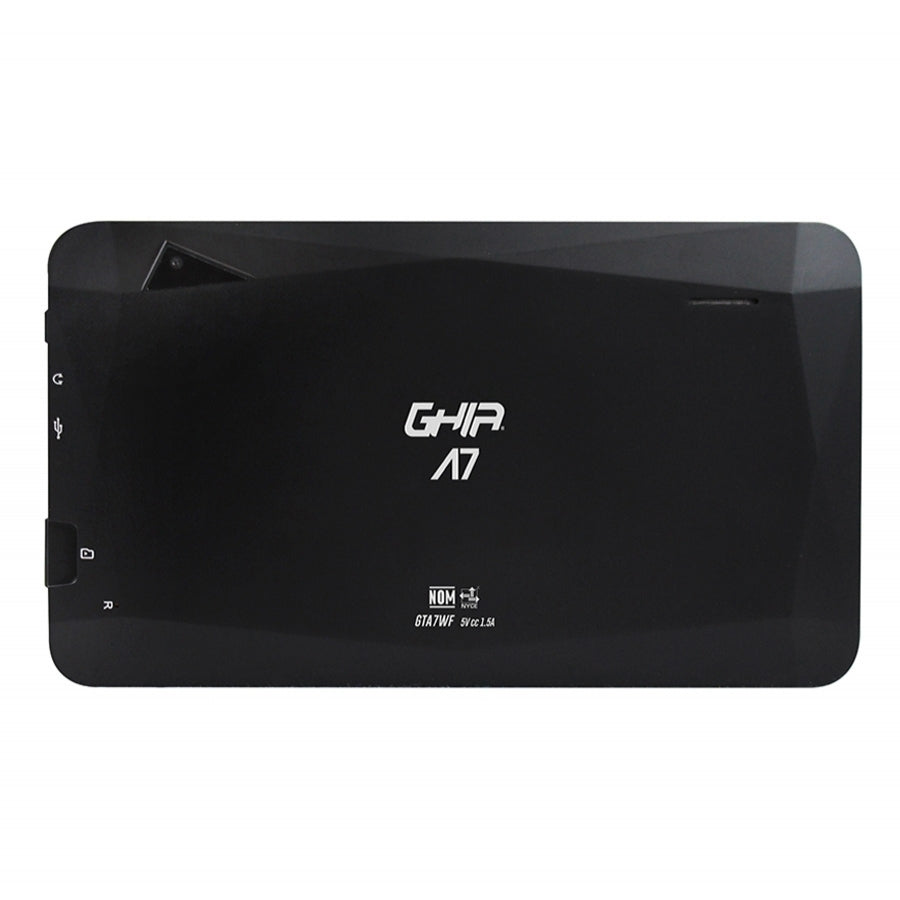 Tablet Ghia A7 Wifi/A50 Quadcore/Wifi/Bt/1Gb/16Gb/0.3Mp2Mp/2100Mah/Android 9 Go Edition/Negra