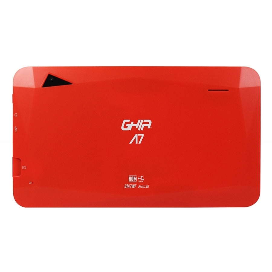 Tablet Ghia A7 Wifi/A50 Quadcore/Wifi/Bt/1Gb/16Gb/0.3Mp2Mp/2100Mah/Android 9 Go Edition/Roja