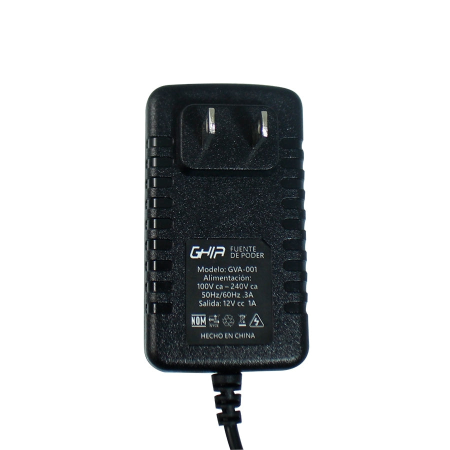 Fuente De Poder Individual Ghia/ Para Equipos De Cctv/12 Volts 1A