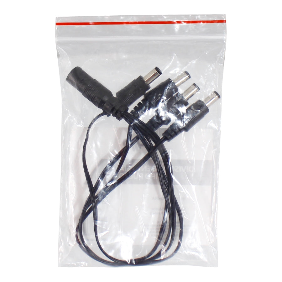 Divisor De Energia Ghia Tipo Pulpo 4En1 / Para Cctv / 1 Conector Hembra/ 4 Conectores Macho