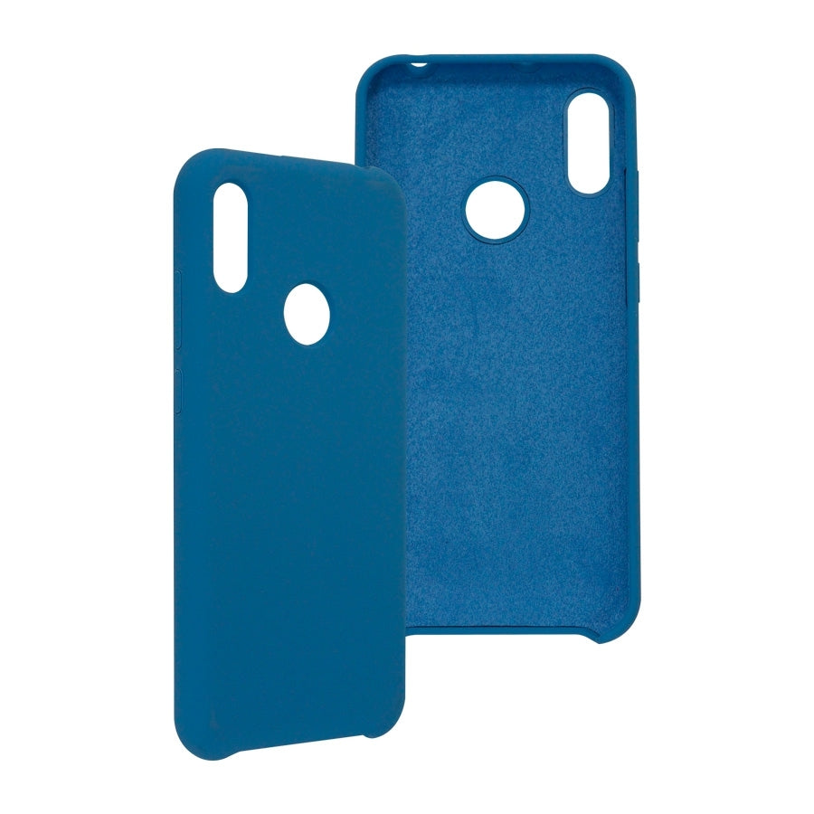 Funda Ghia De Silicon Color Azul Con Mica Para Huawei Y6 2019