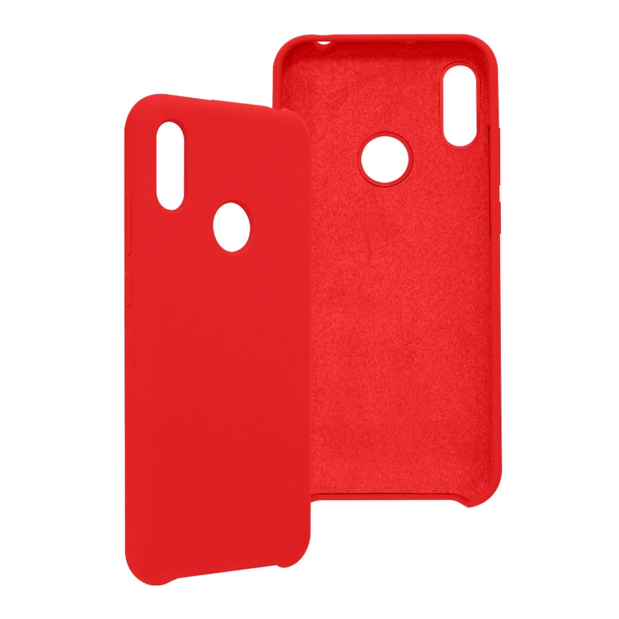 Funda Ghia De  Silicon Color Rojo Con Mica Para Huawei Y6 2019