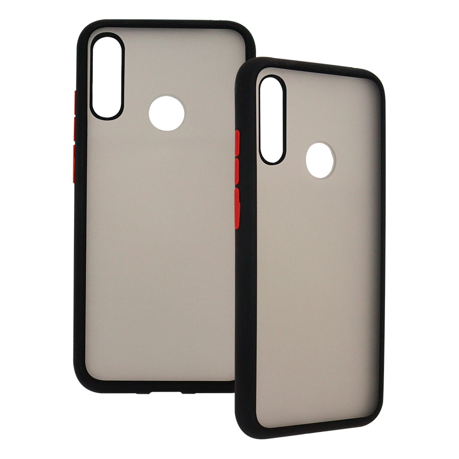 Funda Ghia Humo Semitransparente/ Borde Negro Con Mica Para Huawei Y6S