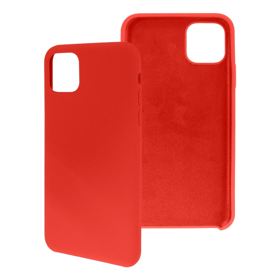 Funda Ghia De Silicon Color Rojo Con Mica Para Iphone 11