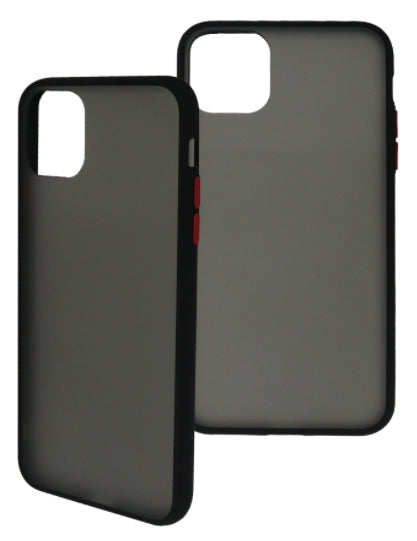 Funda Ghia Humo Semitransparente Borde Negro Con Mica Para Iphone 11 Pro Max