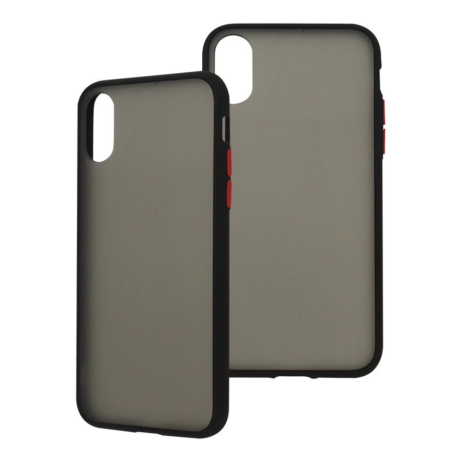 Funda Ghia Humo Semitransparente/ Borde Negro Con Mica Para Iphone Xs/X