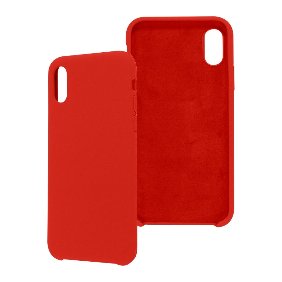 Funda Ghia De Silicon Color Rojo Con Mica Para Iphone Xs/X