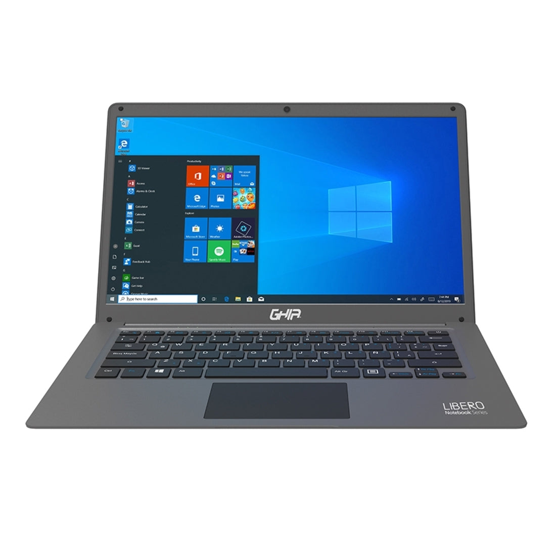 Portatil Ghia Libero / Hd 14.1 / Intel Celeron N4020 Dual Core 1.10 - 2.80 Ghz / 4 Gb / Emmc 128 Gb / Bahia 2.5 / Rj45 / Hdmi / Wifi / Bt / W10 Pro, Act. Gratuita A Windows 11