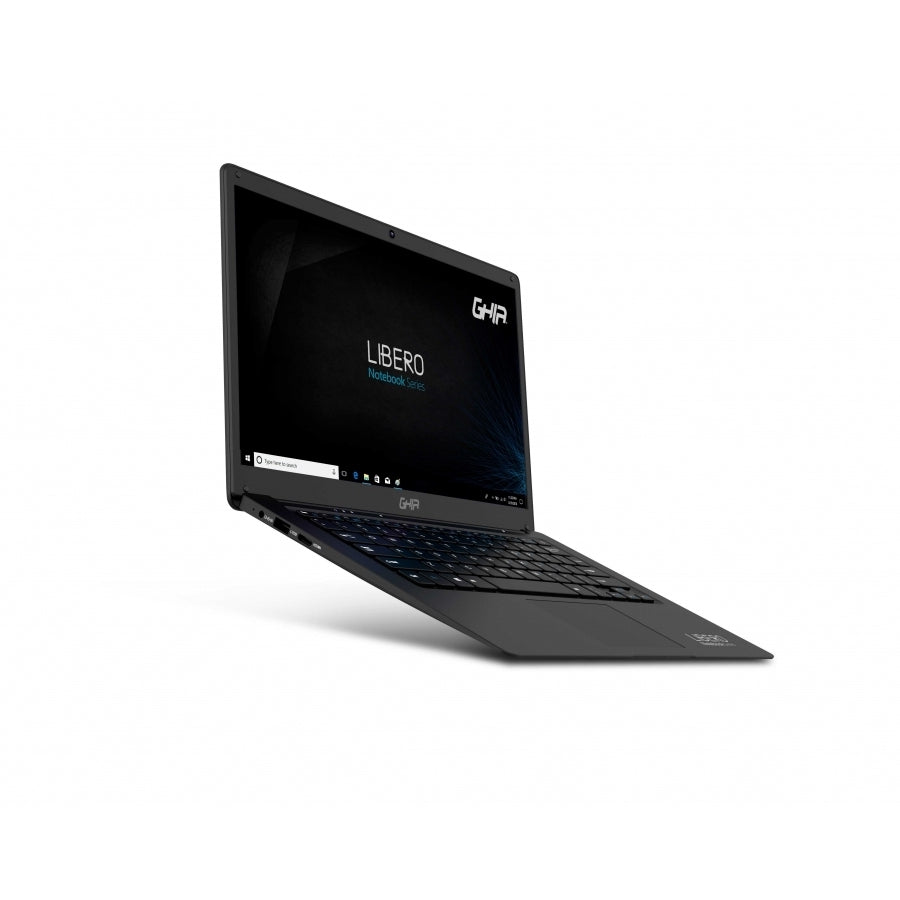 Portatil Ghia Libero 14.1Pulg Negra/Celeron N3350/ 4Gb/64Gb/Slot Hdd 2.5/Hdmi/Wifi/ Bt/ W10 Pro