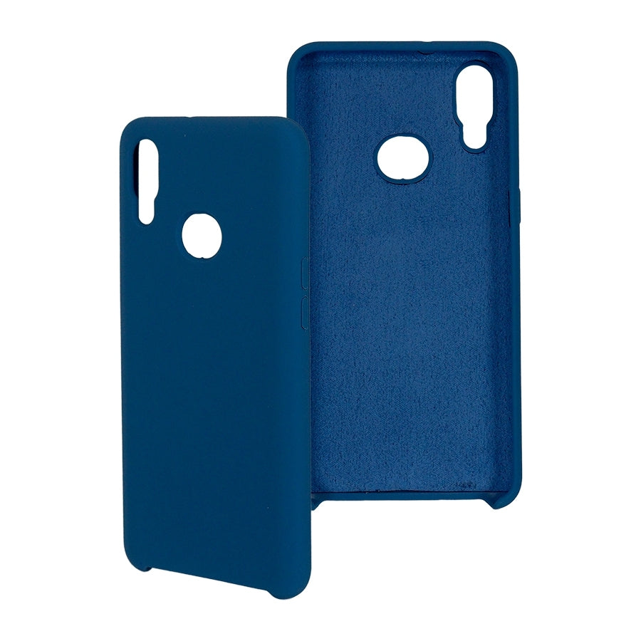 Funda Ghia De Silicon Color Azul Con Mica Para Samsung A10S