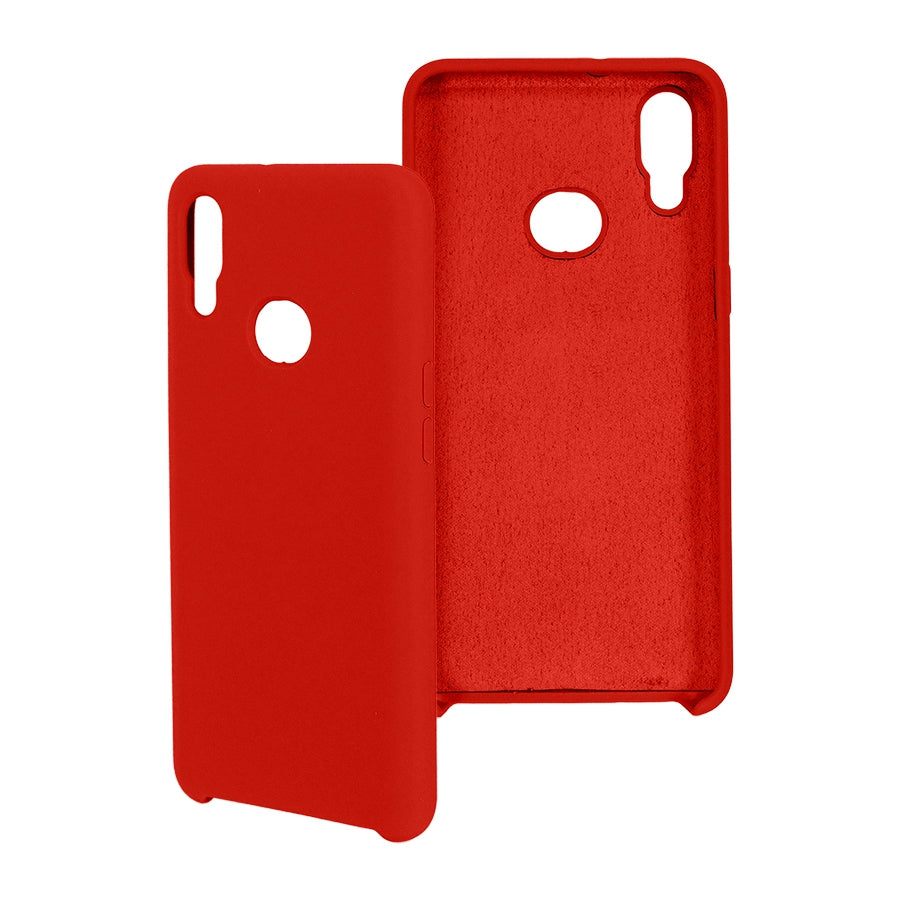 Funda Ghia De Silicon Color Rojo Con Mica Para Samsung A10S