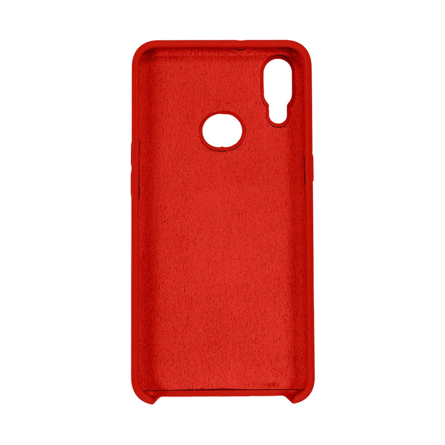 Funda Ghia De Silicon Color Rojo Con Mica Para Samsung A10S