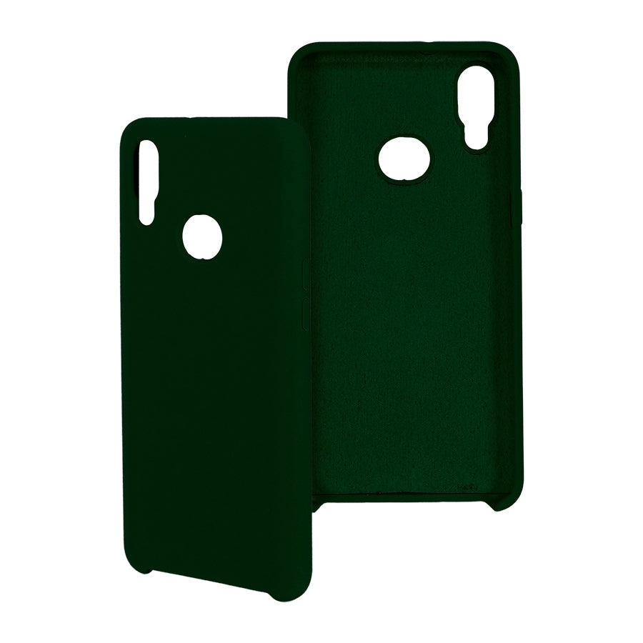 Funda Ghia De Silicon Color Verde Con Mica Para Samsung A10S