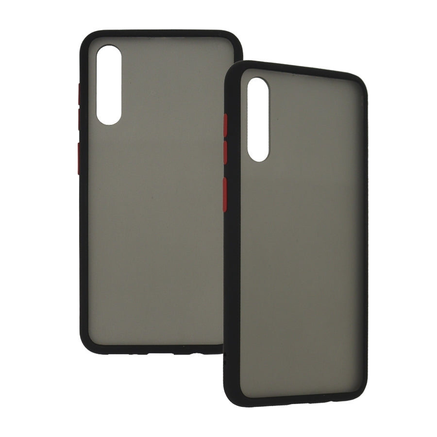 Funda Ghia Humo Semitransparente/ Borde Negro Con Mica Para Samsung A30S