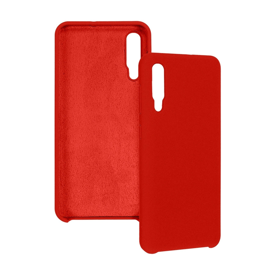 Funda Ghia De  Silicon Color Roja Con Mica Para Samsung A30S